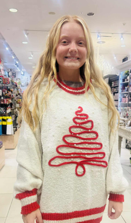 Christmas Tree with Pearls Sweater