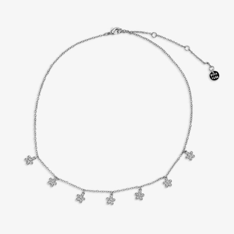 Bitty Daisies Choker Silver