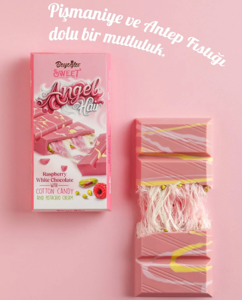 Dubi Angel Hair Raspberry White Chocolate