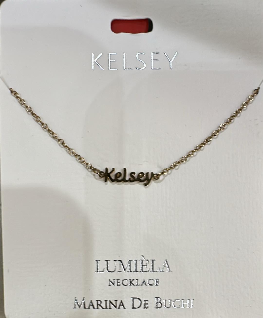 Kelsey Name Name Necklace