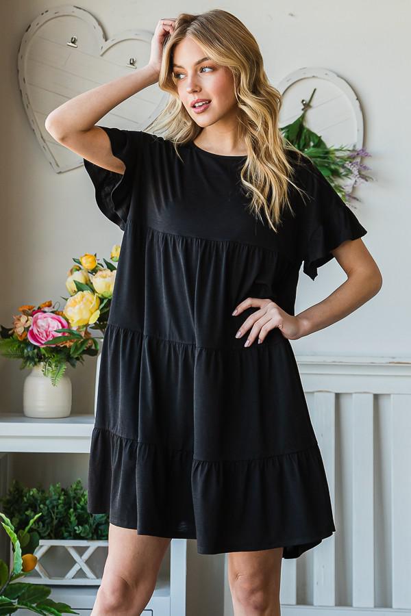 Plus Black Dolman Sleeve Bulgari Dress