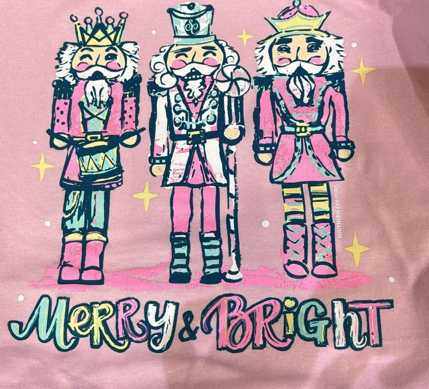 LS Merry & Bright Nutcracker Tee