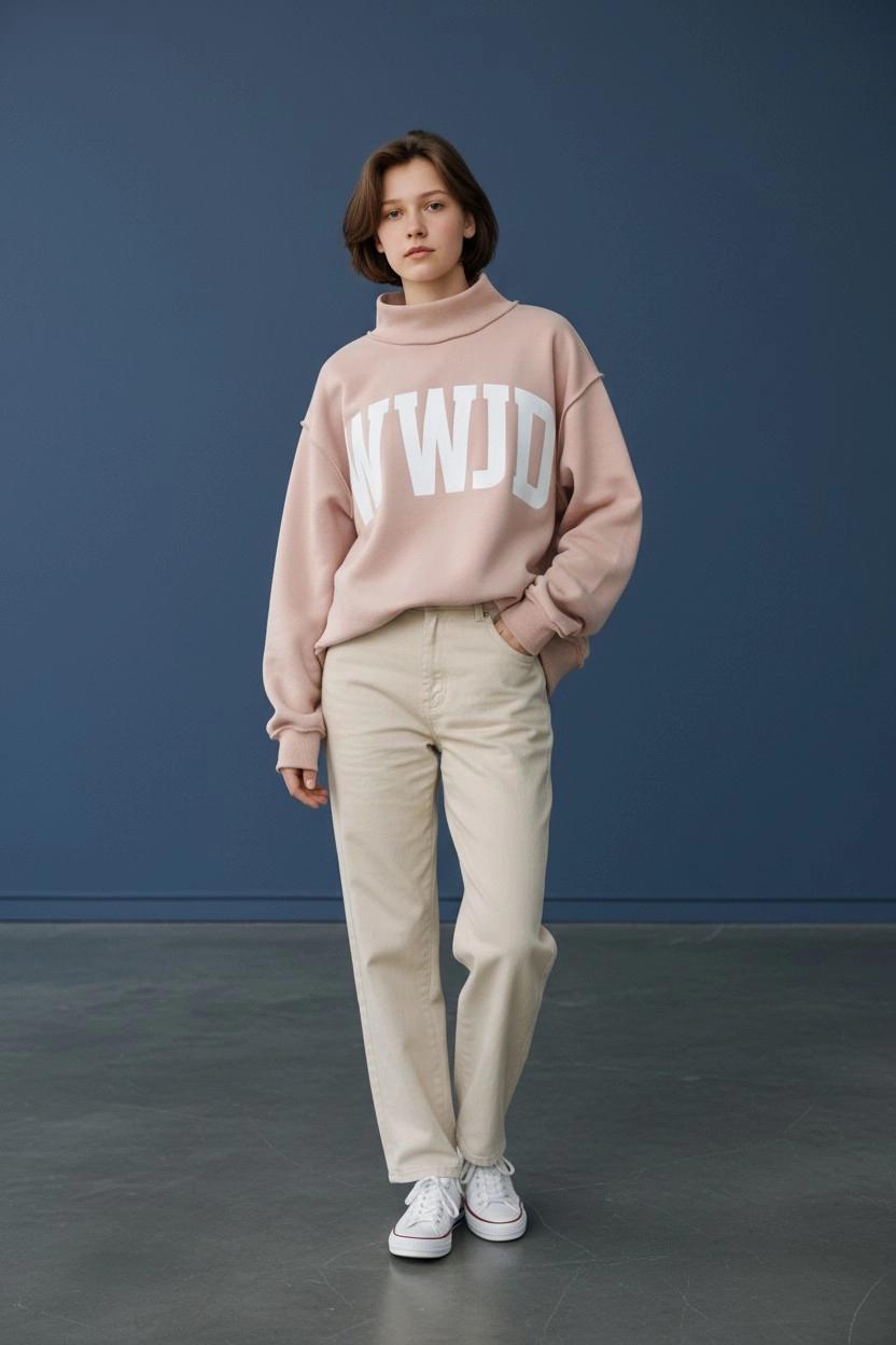 WWJD & Amen Reversible Mock Neck Sweatshirt