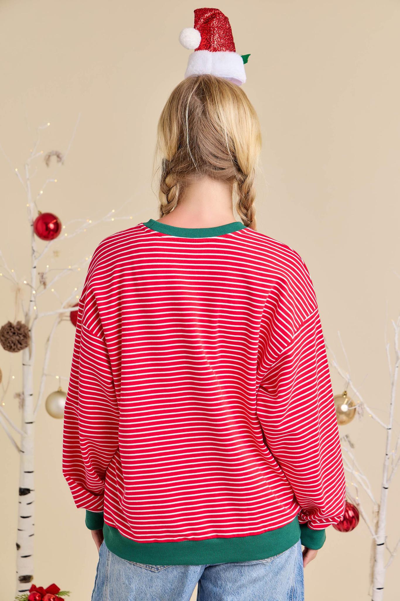 Christmas Holly Jolly Patchwork Pullover