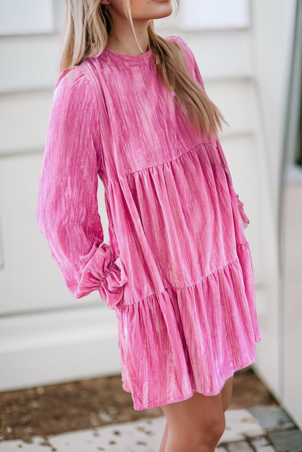 Flounce Tiered Ruffled Mini Dress