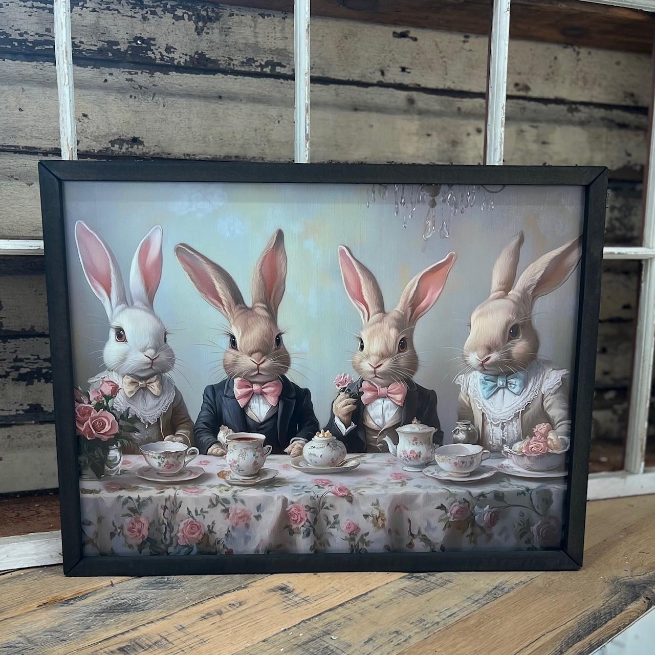 Easter Bunny Tea Box Frame 12x16