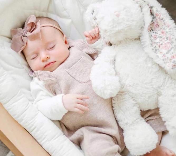 Faith Cream Floral Bunny Plush Toy