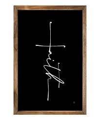 Faith Cross Sign Black
