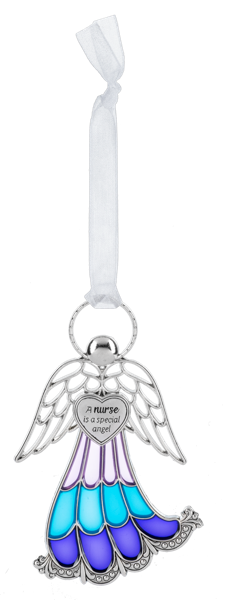 Stained Glass Angel Ornament