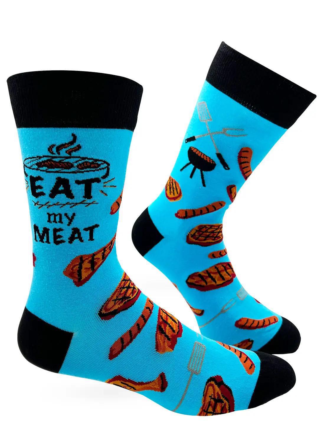 Eat My Meat Men's Novelty Crew Socks
