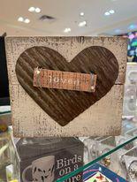 Loved Copper Heart Sign