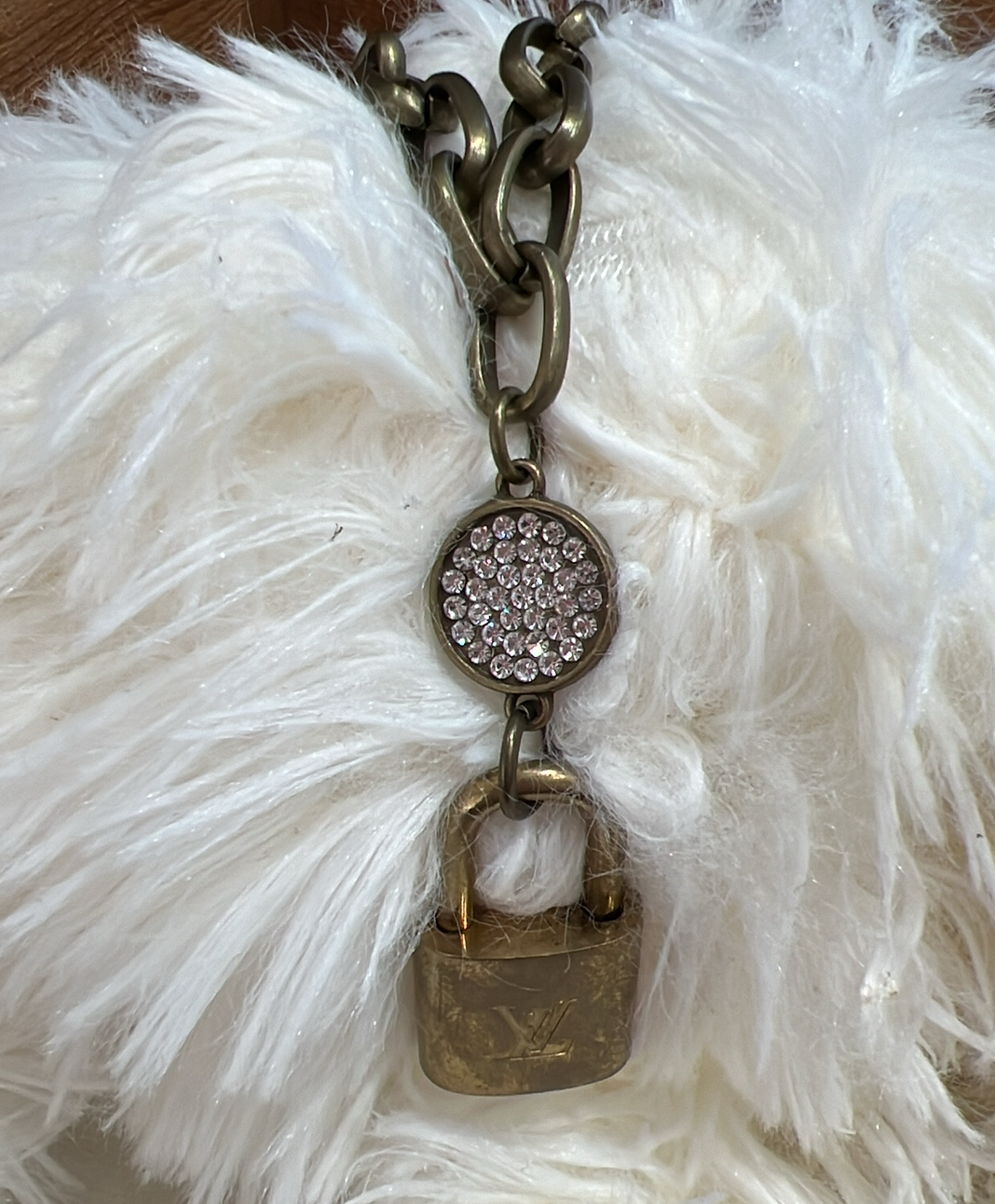 Upcycled LV Locket Necklace