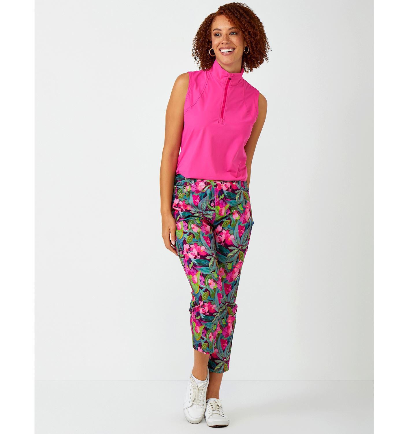 Millennial Fabric Cropped Flower Print Pants