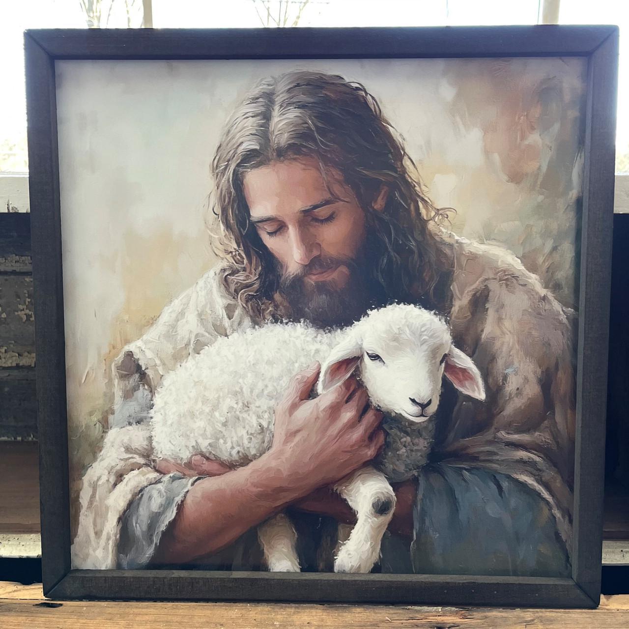 Lamb of God Box Frame 18x18