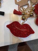 Red Lips Bling Keychain