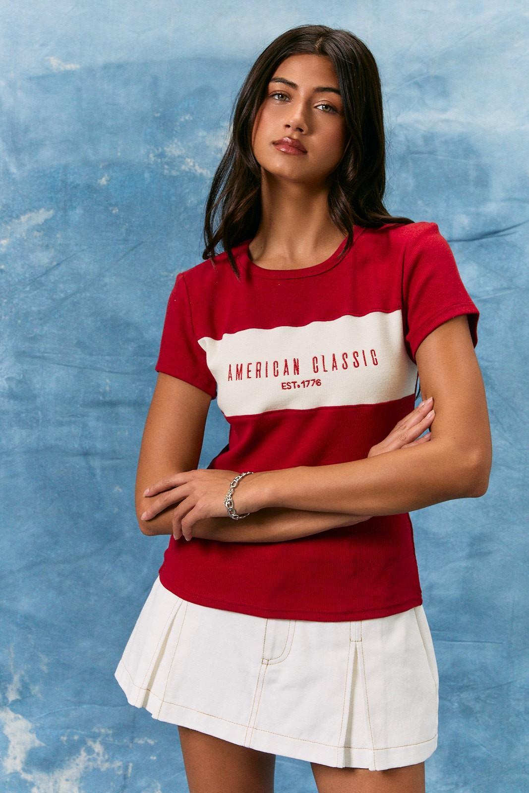 "American Classic" Round Neck Baby Tee
