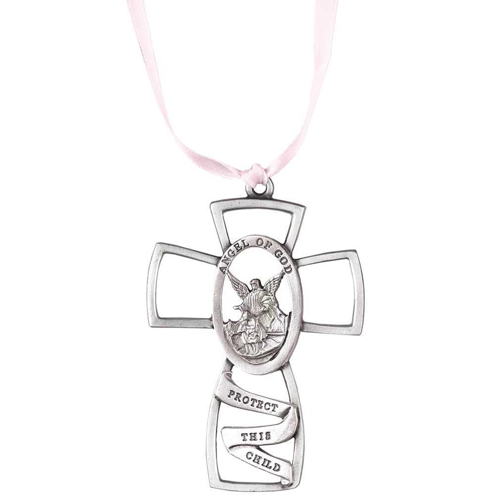 Guardian Angel Cross Medallion