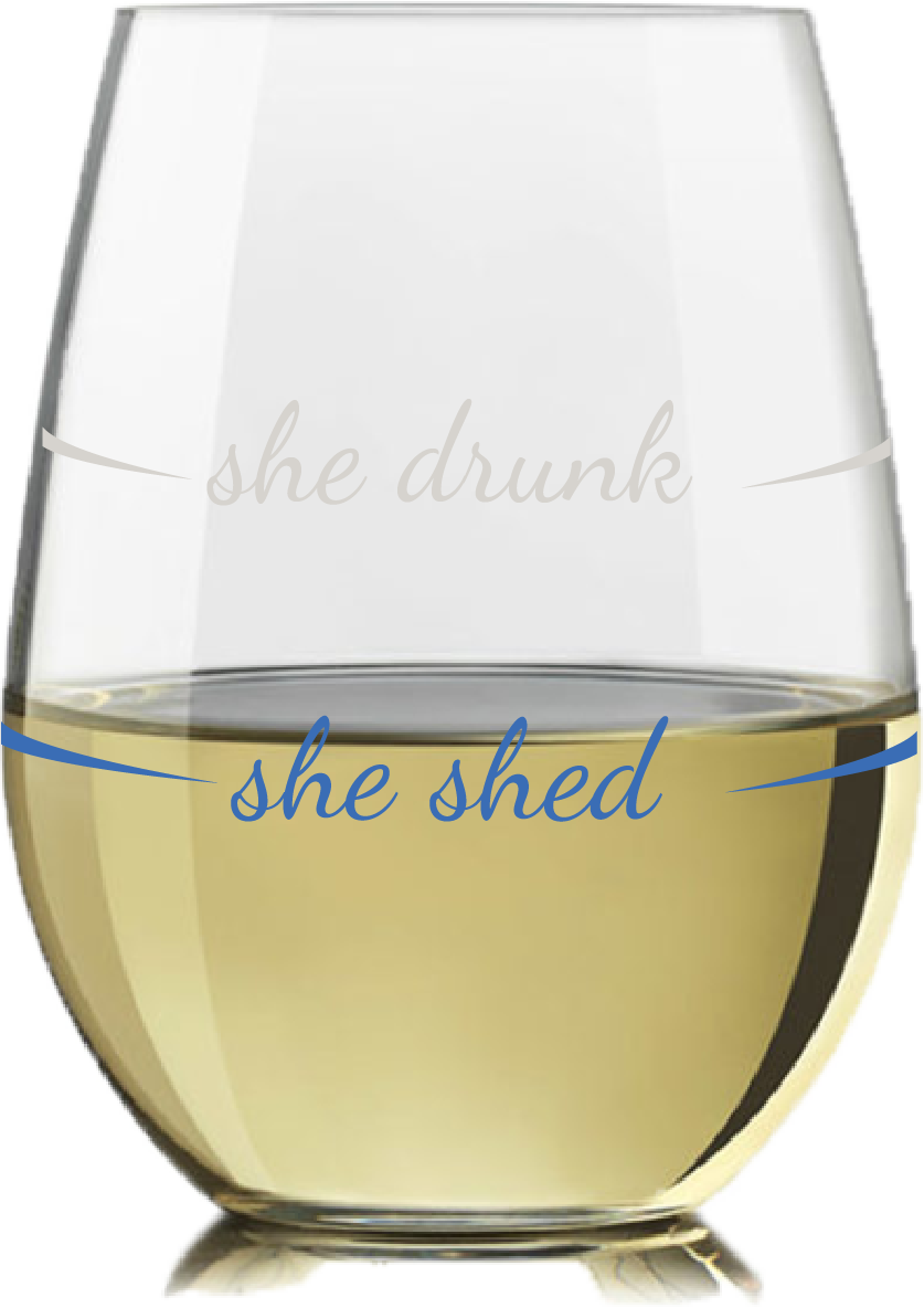She Drunk Wine Glass