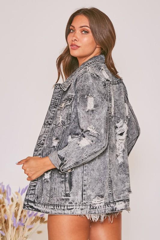 Charcoal Distressed Jacket