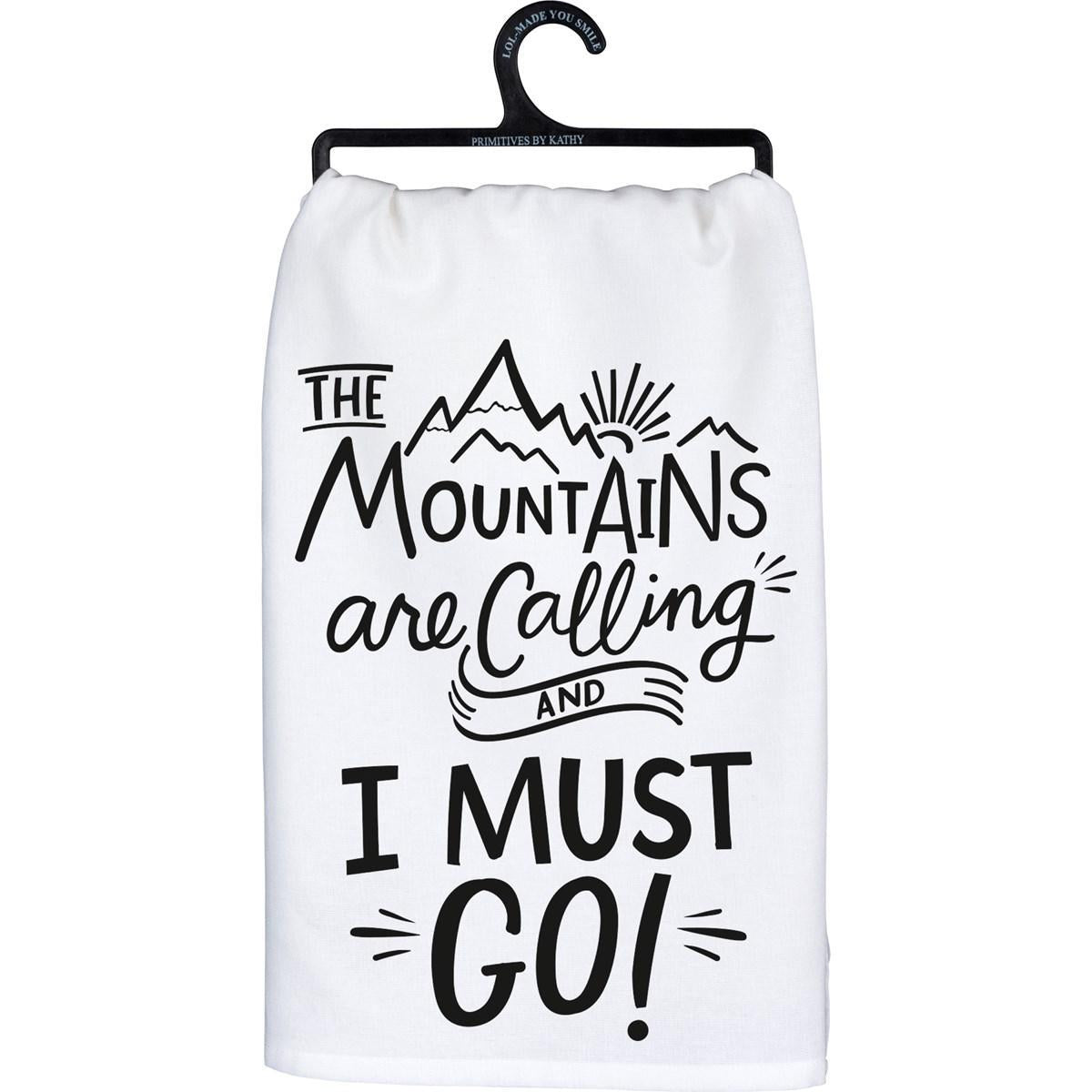 Mountains Are Calling Tea Towel