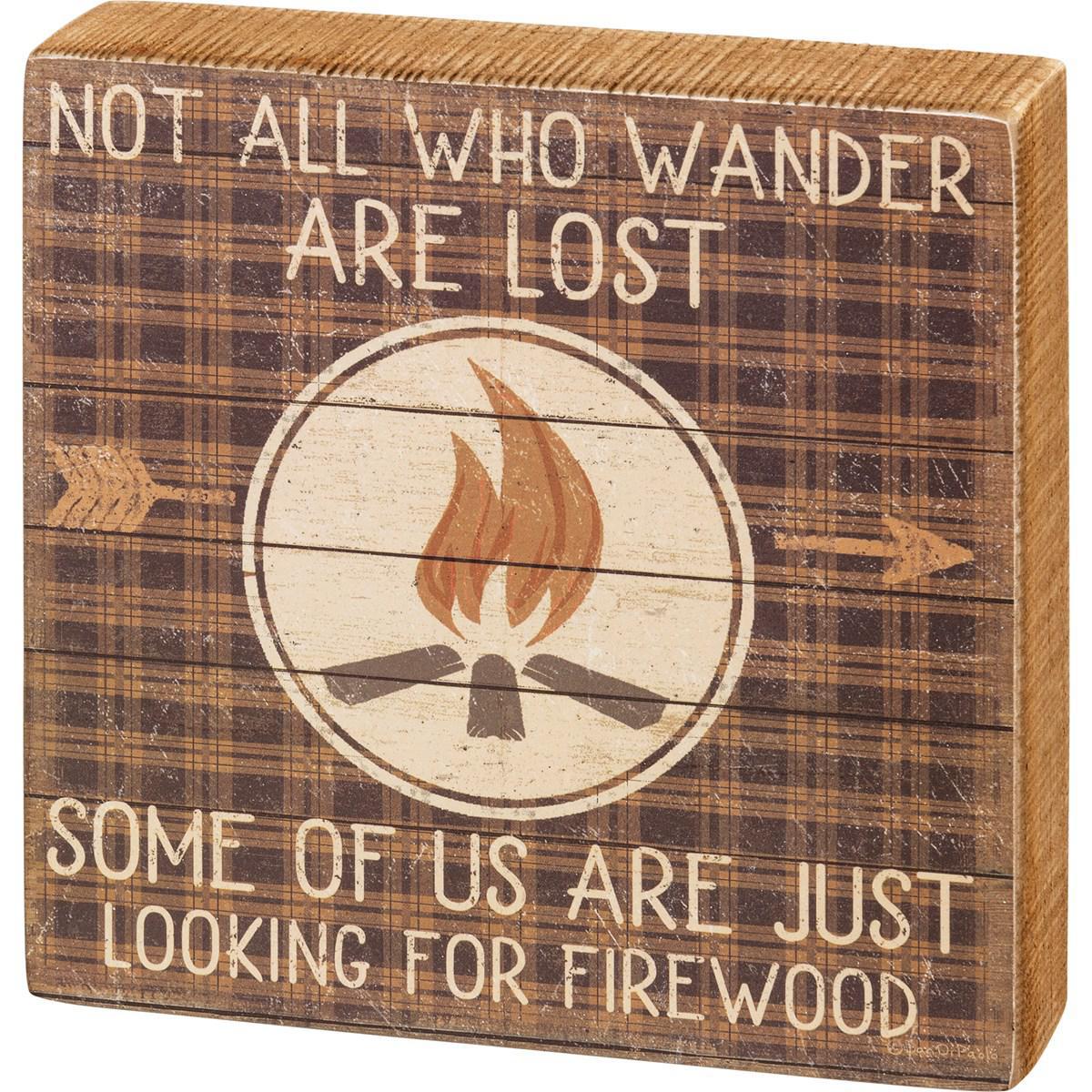 Not All Who Wander Box Sign