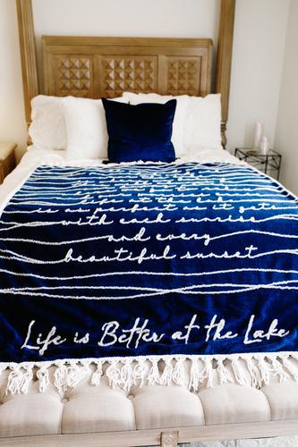 Life Is Better at the Lake - 50" x 60" Inspirational Plush Blanket