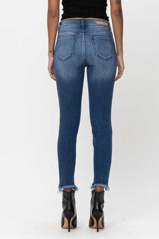 Mid Fray Crop Skinny Jean