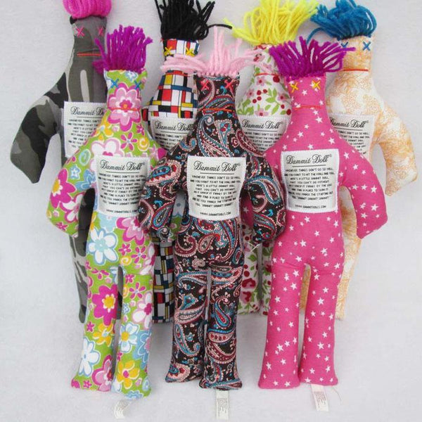 Dammit Doll - The Fantastic Foursome- Set of Four Random Stress Relief -  Gag Gift