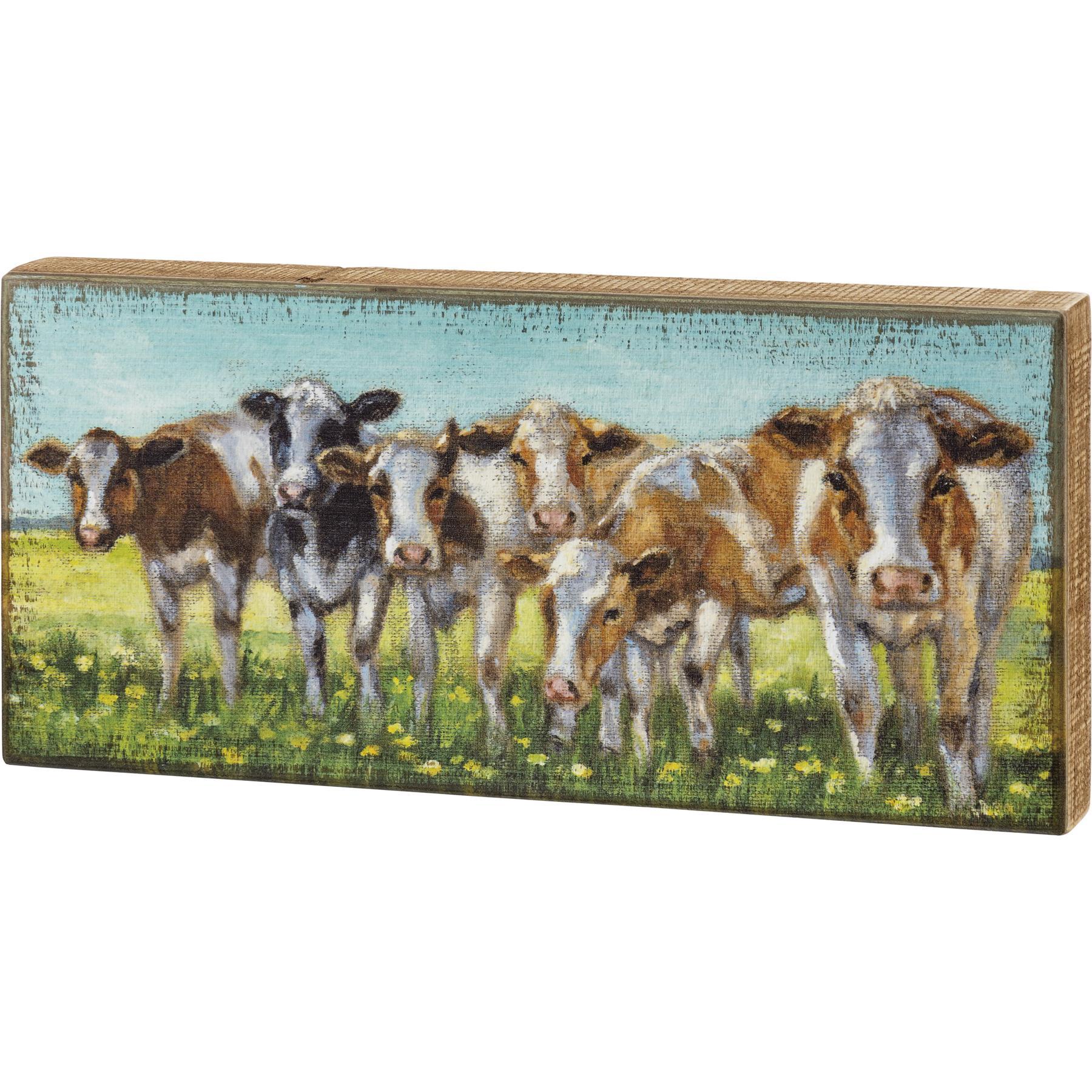 Cow Rows box Sign