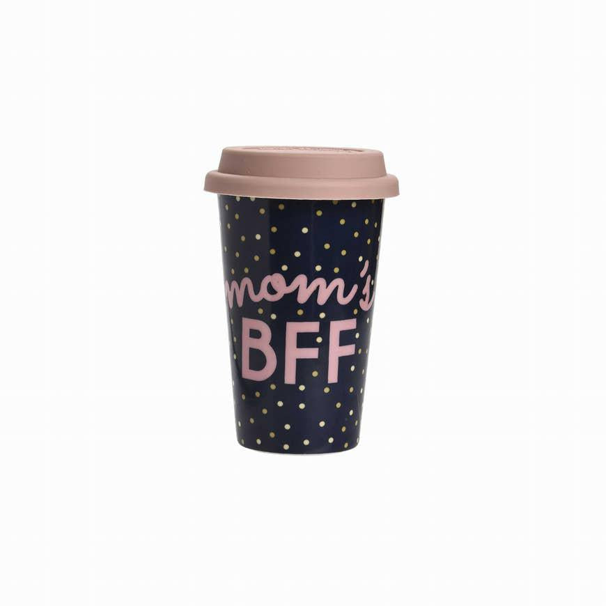 Multicolor Moms BFF Travel Mug
