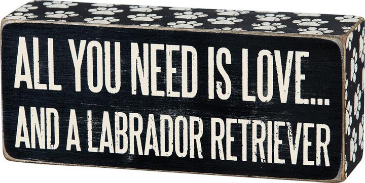 Love And A Lab Box Sign