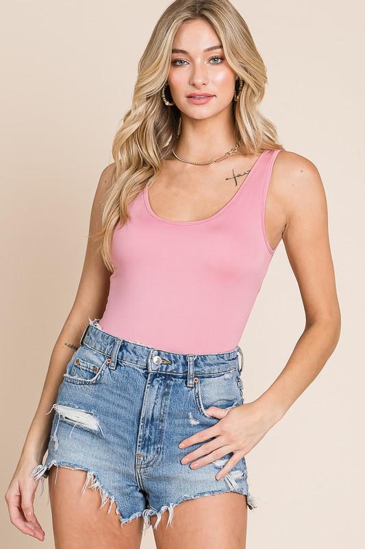 Pink Basic Bodysuit