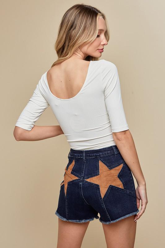 Star Suede Shorts
