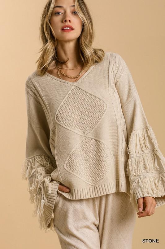 Stone Fringe Sweater