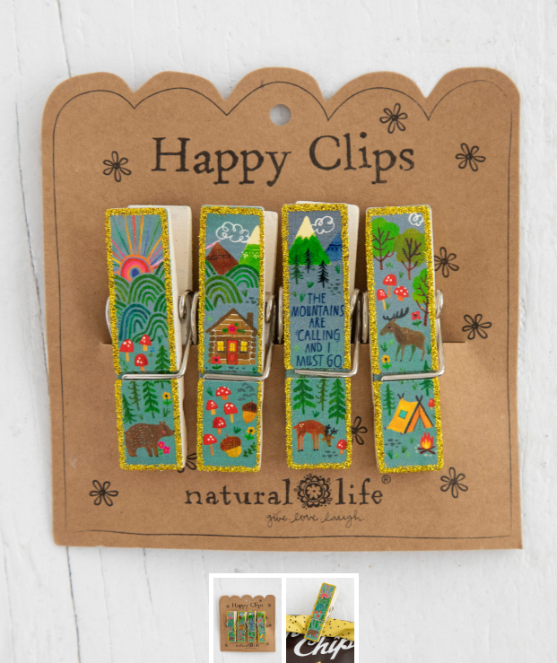 Bag Clips, Set of 4 - Mountains Are Calling