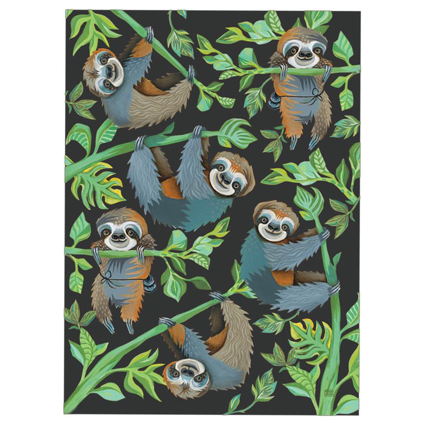 Slow Poke Sloth Tea Towel