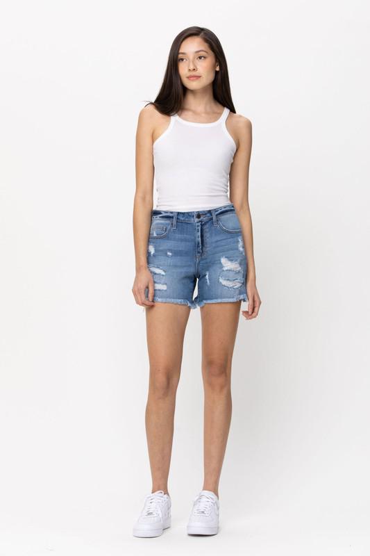 Uneven Fray Shorts