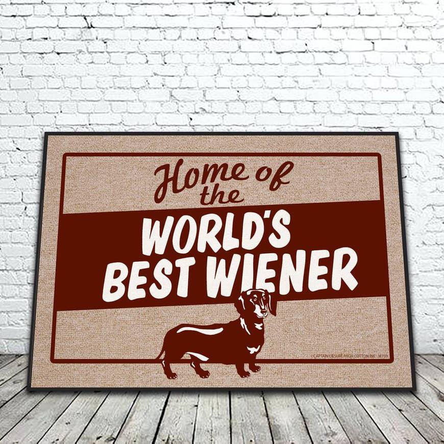 World's Best Wiener Door Mat