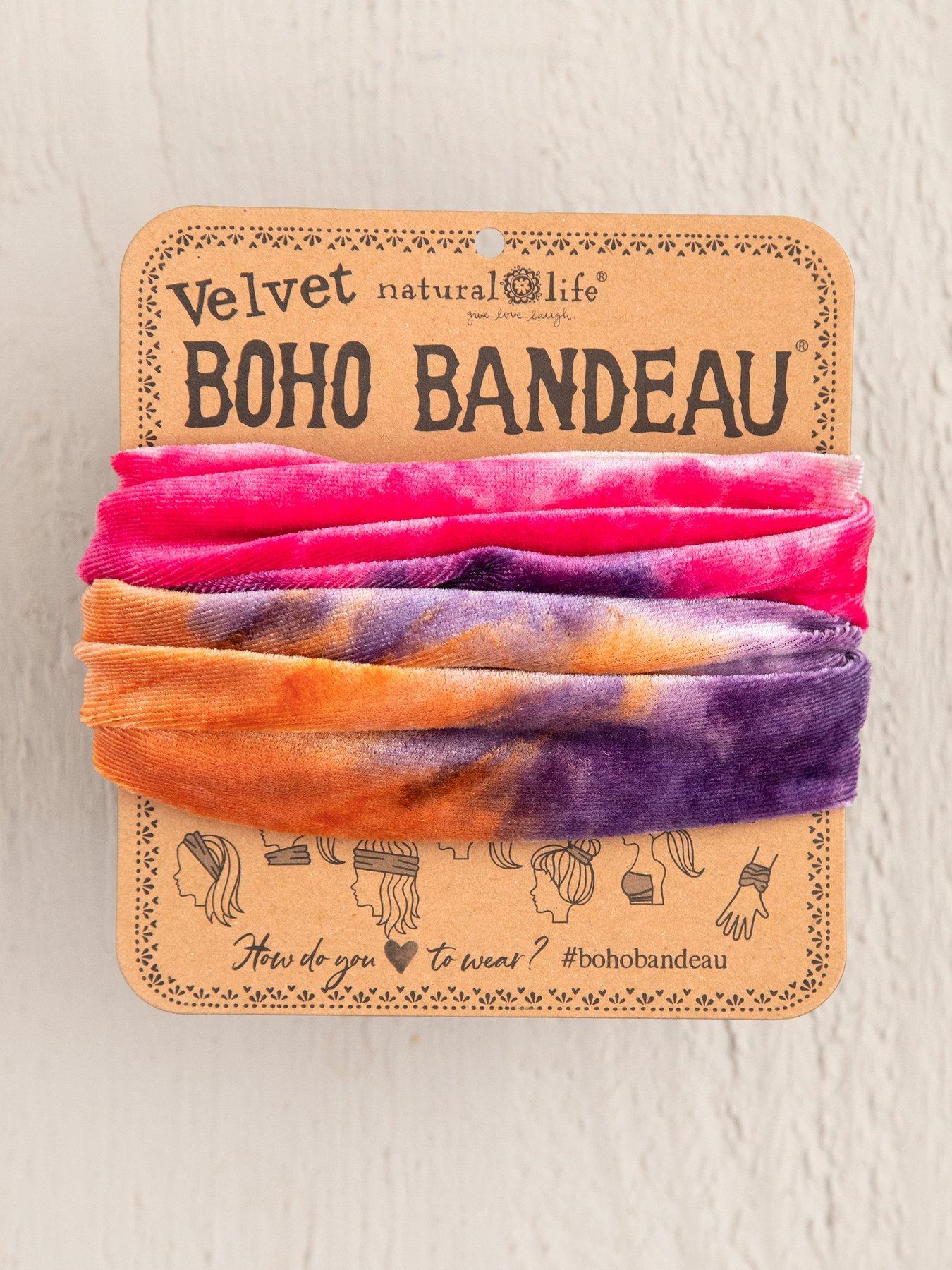 Velvet Pink Tie-Dye Boho Bandeau