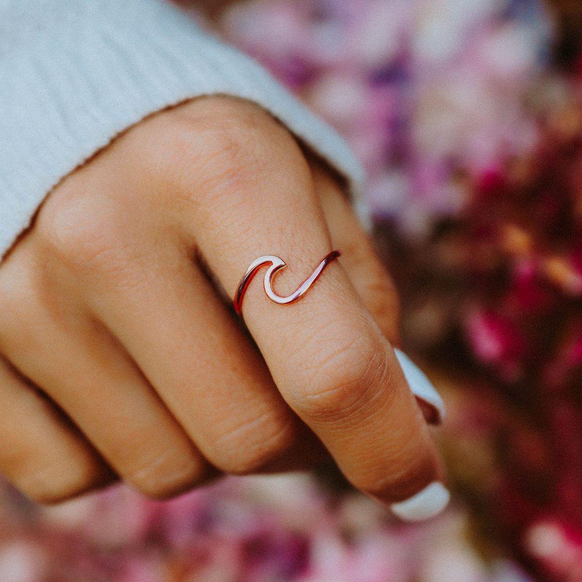 Rose Gold Wave Rings