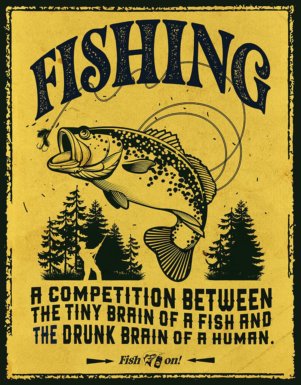 Fish On Tin Sign