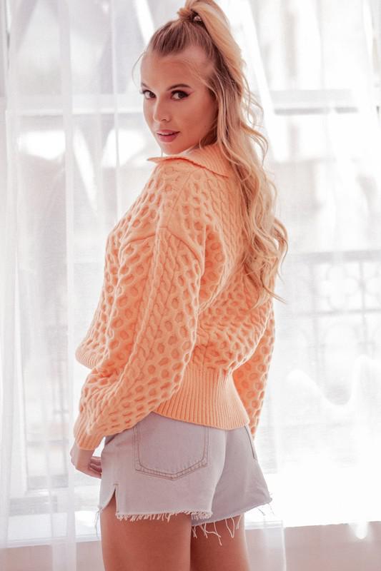 Orange Texture Sweater