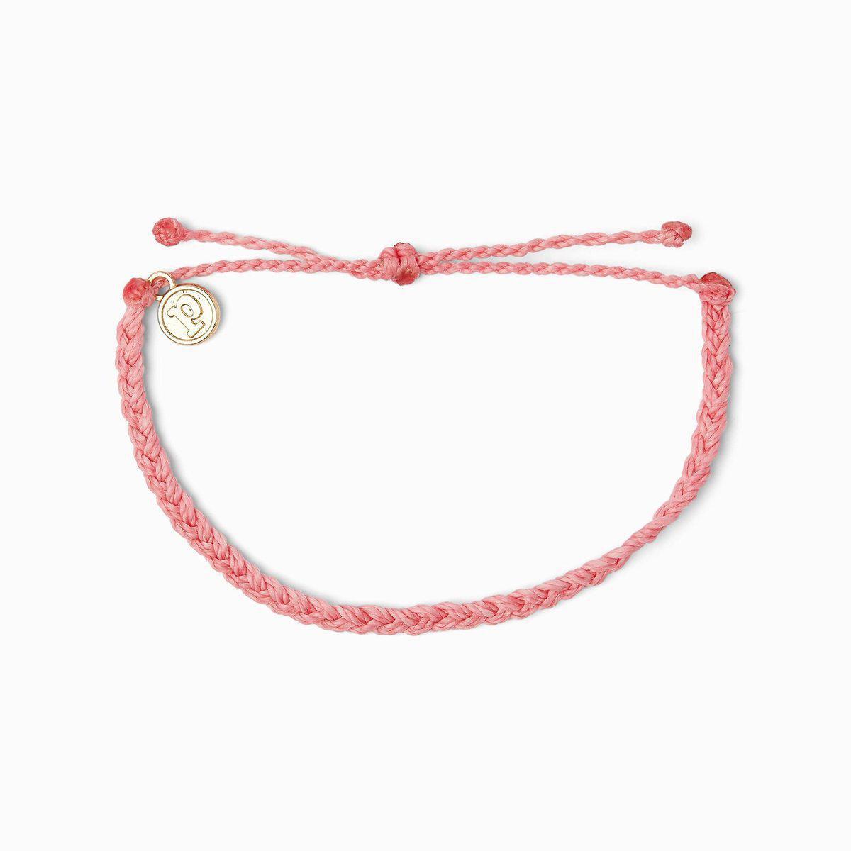 Solid Mini Braided Bracelet Petal Pink