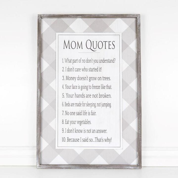 Mom Quotes Wall Sign