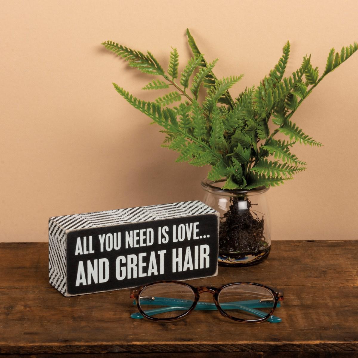 Love & Great Hair Box Sign