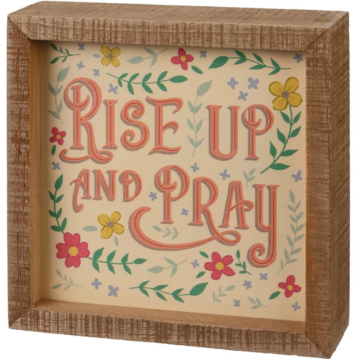 Rise Up & Pray Box Sign
