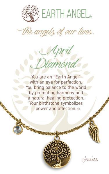 April Birthstone Earth Angel Necklace