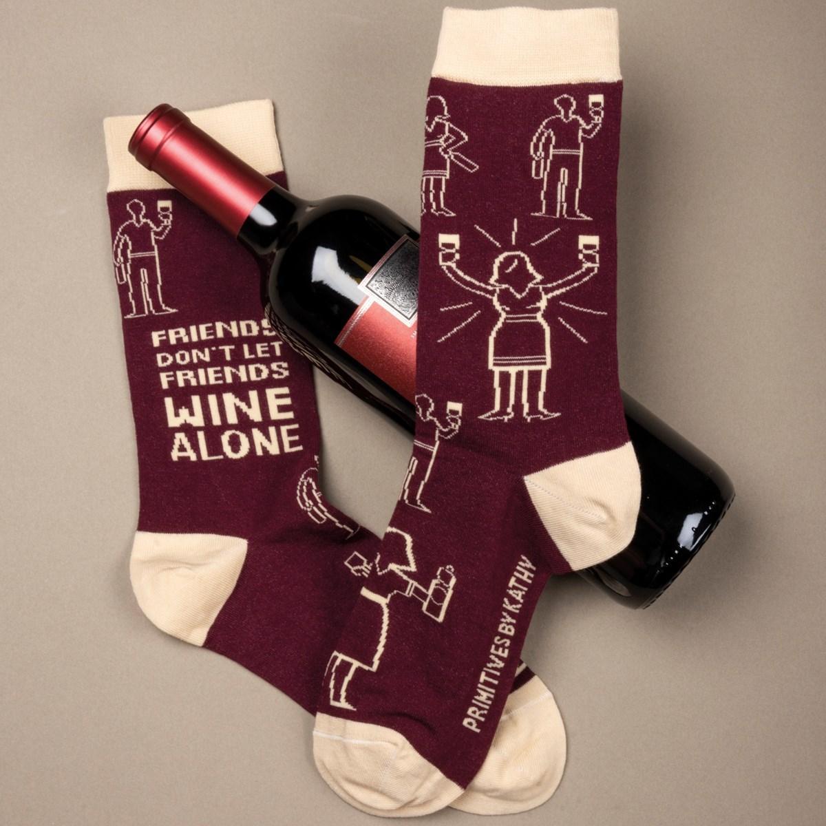 Wine Alone Socks