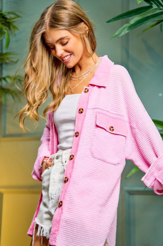 Relaxed Pink Shacket