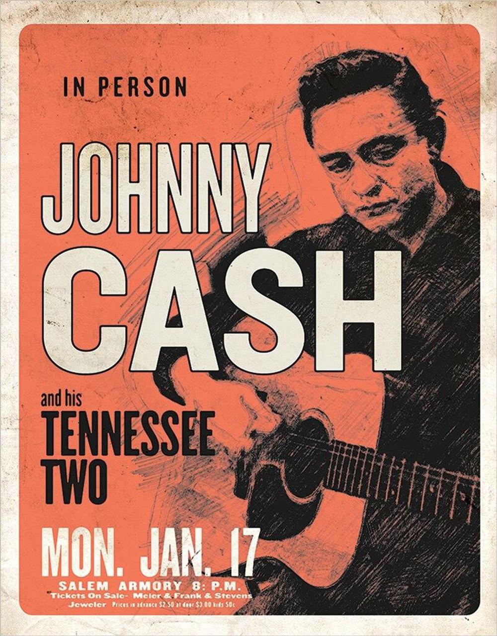 Cash & His Tennessee Two Tin Sign